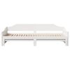 vidaXL Daybed with Trundle without Mattress White 90x200 cm Solid Wood