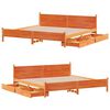 vidaXL Bed Frame without Mattress Wax Brown 200x200 cm Solid Wood Pine
