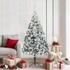 vidaXL Artificial Christmas Tree with 300 LEDs with Stand White 180 cm