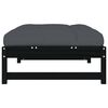 vidaXL Garden Footstool Black 120x80 cm Solid Wood Pine