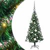 vidaXL Artificial Pre-lit Christmas Tree Green 120 cm PVC and Metal