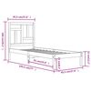vidaXL Bed Frame without Mattress 90x190 cm Single Solid Wood Pine