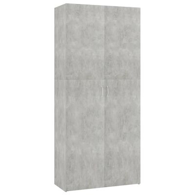 vidaXL Shoe Cabinet Concrete Grey 80x35.5x180 cm Engineered Wood