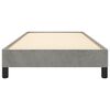 vidaXL Bed Frame without Mattress Light Grey 90x190 cm Single Single Velvet