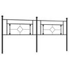 vidaXL Metal Headboard Black 200 cm