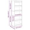 vidaXL Book Cabinet Old wood 60 x 30 x 166 cm Engineered wood