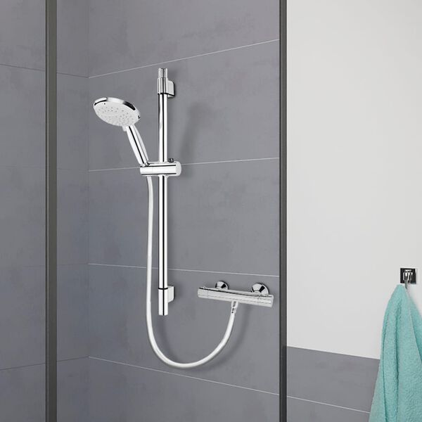 CORNAT Shower Bar Set ARDEA Chrome