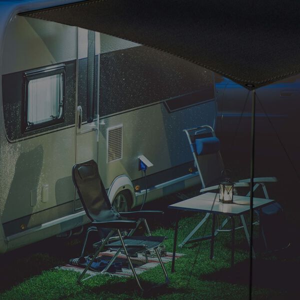 Mestic Awning Shade Cloth with LED 2.5x4 m Anthracite