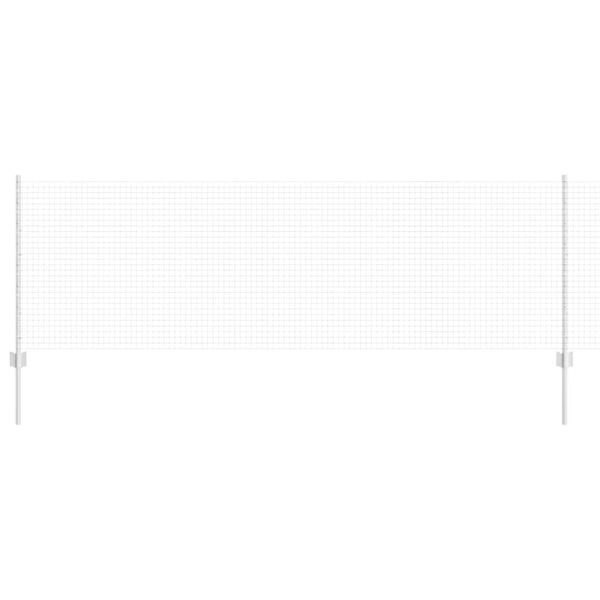 vidaXL Fence with Post Silver 0.8 x 10 m Steel