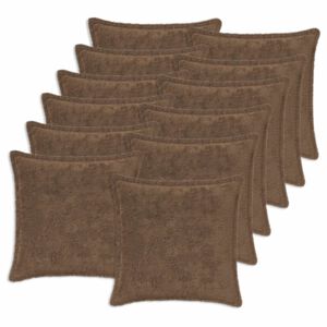 vidaXL Cushion Cover 12 pcs HOUTEN Light Brown 40 x 40 cm