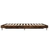 vidaXL Bed Frame without Mattress Smoked Oak 120x190 cm Small Double Engineered Wood