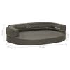 vidaXL Ergonomic Dog Bed Mattress 75x53 cm Linen Look Dark Grey