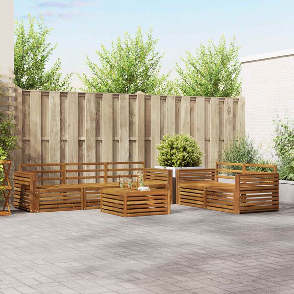 vidaXL Outdoor Sofa Set 6 pcs Natural