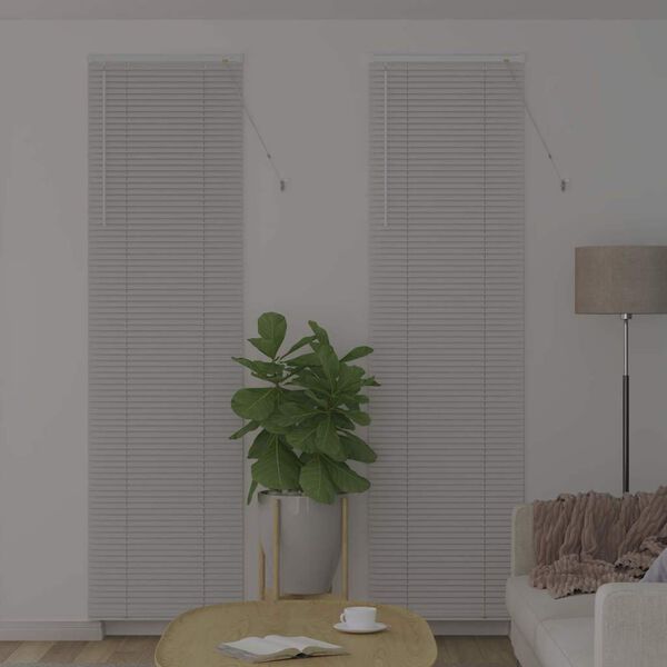 vidaXL Window Blind with Curtains Manual White Aluminium