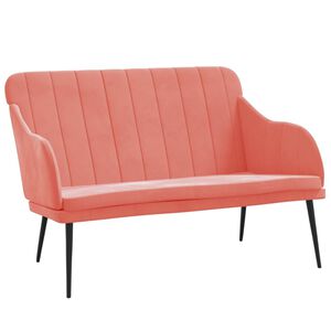 vidaXL Bench Pink 110x76x80 cm Velvet