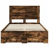 vidaXL Bed Frame with Drawer with Headboard Manual Engineered Wood