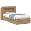 vidaXL Bed Frame with Storage Artisan Oak 90 x 200 cm Engineered Wood