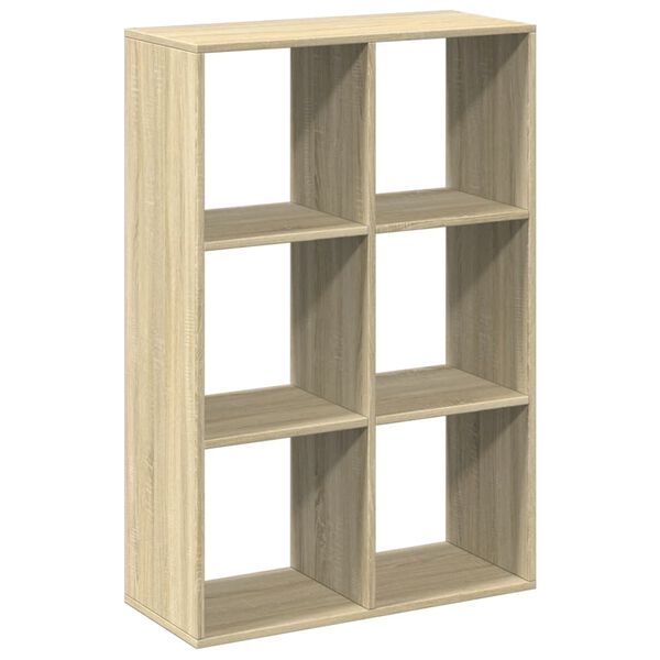 vidaXL Room Divider Bookcase Sonoma Oak 69.5x29x103.5 cm Engineered Wood