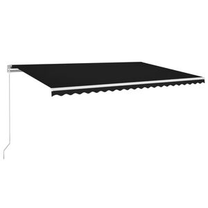 vidaXL Retractable Awning Anthracite 500 x 350 cm Fabric and Aluminium