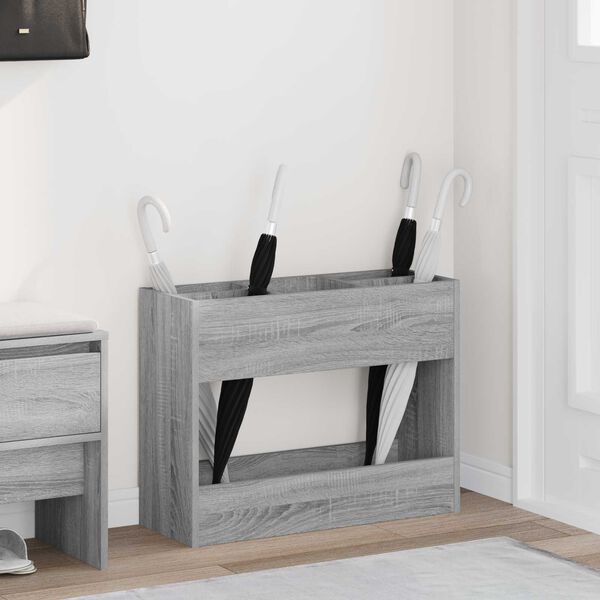 vidaXL Umbrella Stand Grey Sonoma 65 x 24 x 50 cm Engineered Wood