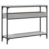 vidaXL Console Table with Shelf Grey Sonoma 100x29x75 cm
