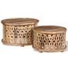 vidaXL Two Piece Coffee Table Set Solid Mango Wood