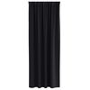 vidaXL Blackout Curtains with Rings 2 pcs Black 225 x 140 cm Polyester