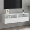 vidaXL TV Wall Cabinet White 100x30x30 cm Engineered Wood