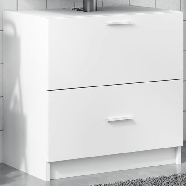 vidaXL Sink Cabinet White 59x37x59 cm Engineered Wood