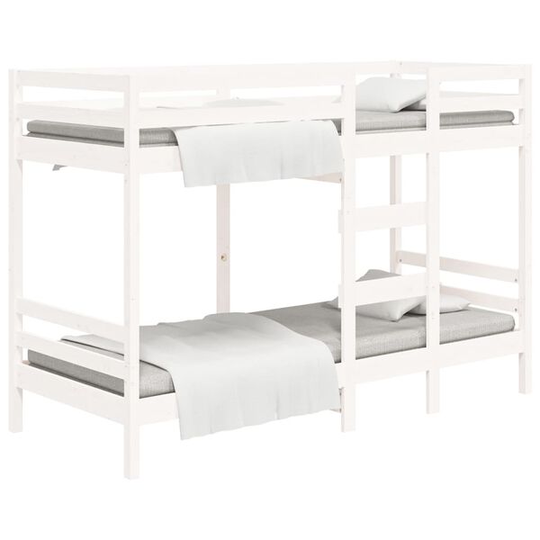 vidaXL Bunk Bed without Mattress White 90x200 cm Solid Wood Pine