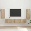 vidaXL TV Cabinet Set 4 pcs Sonoma Oak Engineered Wood
