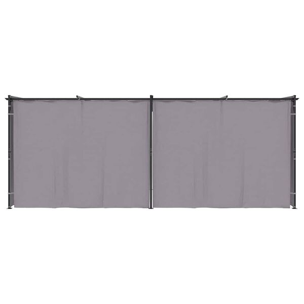 vidaXL Gazebo with Curtains 3x6 m Anthracite Steel