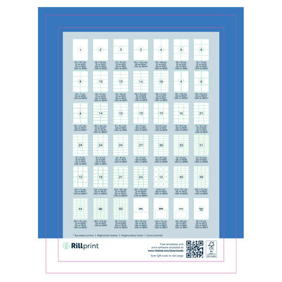rillprint Self-adhesive Sticker Labels 105x99 mm 500 Sheets White