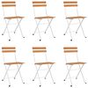 vidaXL 7 Piece Folding Bistro Set Solid Wood Acacia and Steel