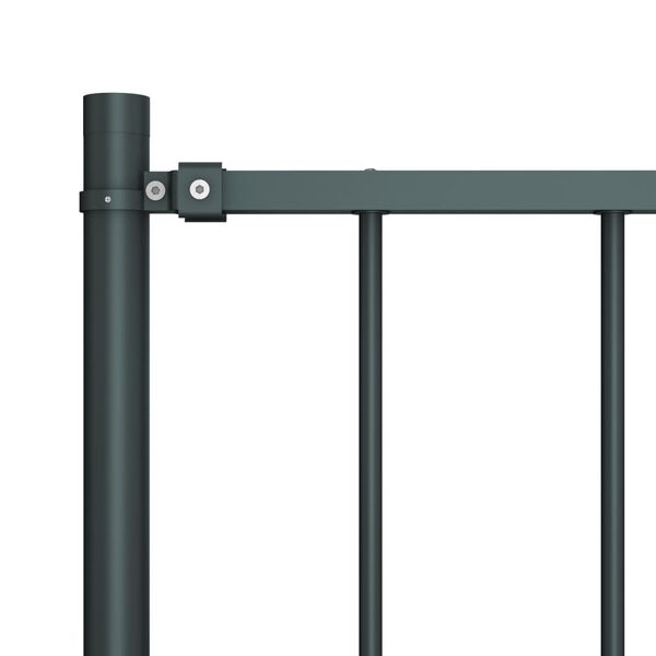 vidaXL Fence Panel with Posts Powder-coated Steel 1.81x1 m Anthracite