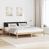 vidaXL Bed frame Brown and black 180 x 200 cm Solid pine wood