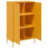 vidaXL Highboard Mustard Yellow 68x39x113 cm Steel