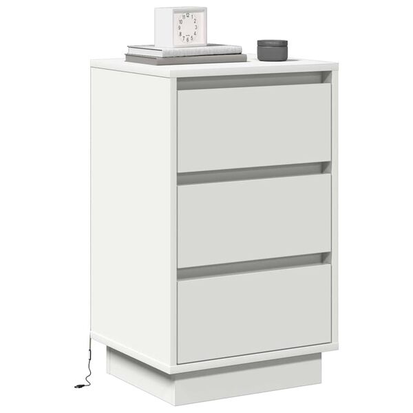 vidaXL Bedside Cabinet White 39 x 34.5 x 65 cm Engineered wood