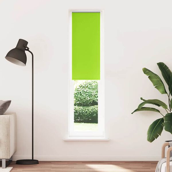 vidaXL Roller Blind Blackout Leaves Green 60x210 cm Fabric Width 55.7 cm Polyester