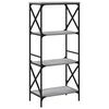 vidaXL Bookcase 4-Tier Grey Sonoma 59x35x132 cm Engineered Wood
