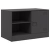 vidaXL TV Cabinets 2 pcs Black 67x39x44 cm Steel