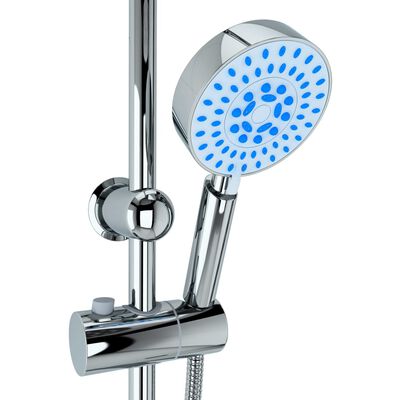vidaXL Dual Head Shower Set with Hand Shower Stainless Steel