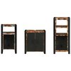 vidaXL Bathroom Furniture Set with Door 3 pcs Brown Solid Reclaim Wood