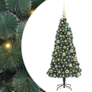 vidaXL Artificial Pre-lit Christmas Tree with Ball Set Green 120 cm