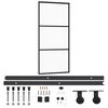 vidaXL Sliding Door with Hardware Set ESG Glass&Aluminium 90x205 cm