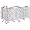 vidaXL Garden Planter with 2 Pots Grey 72x30x32 cm Poly Rattan