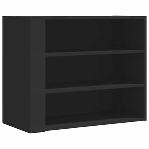 vidaXL Wall Cabinet Black 75x35x60 cm Engineered Wood