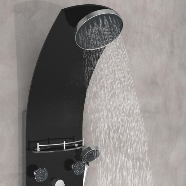EISL Shower Panel with Mixer KARIBIK Black