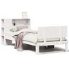 vidaXL Bookcase Bed without Mattress White 75x190cm Small Single Solid Wood Pine