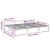 vidaXL Family Bed Frame No Mattress 270x200 cm Solid Wood Pine